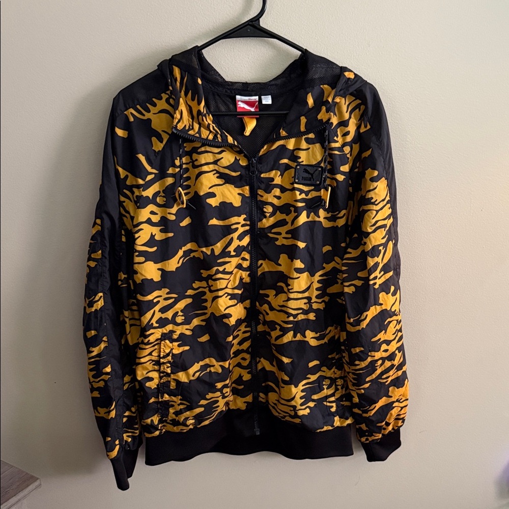 Puma Black and Yellow Camouflage Jacket